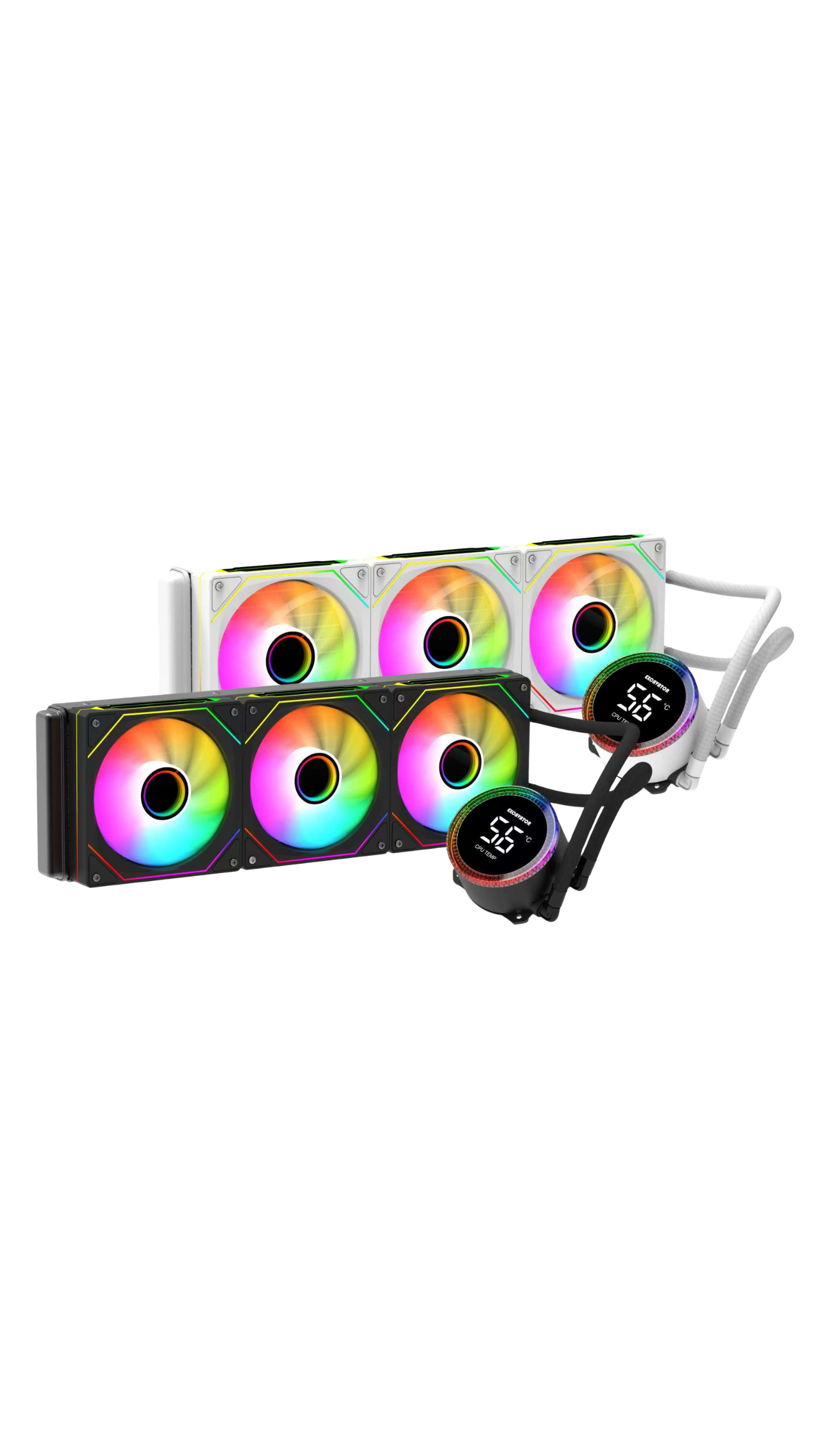 FAN WATER COOLING SL-AM360 HITAM DAN PUTIH 2 FAN ARGB